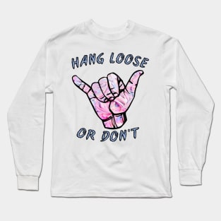 Hang loose shaka pastel surfer hippie hand symbol Long Sleeve T-Shirt